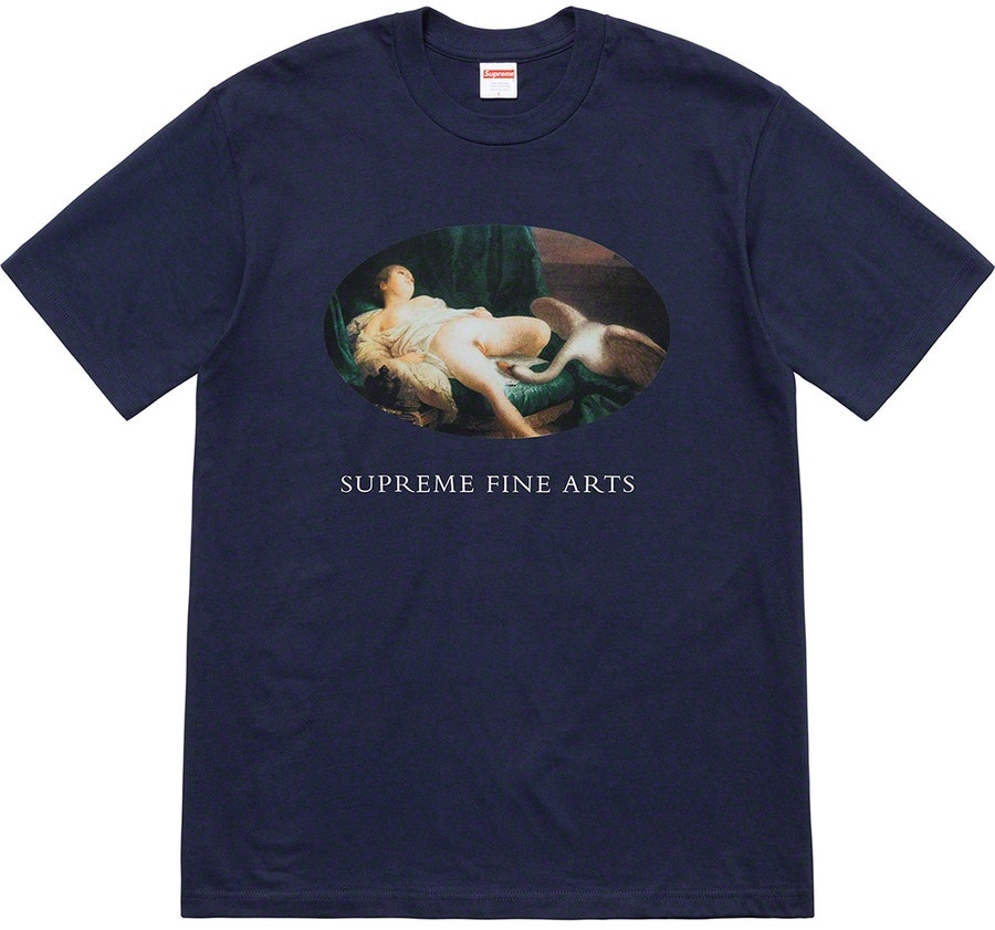 supreme-leda-and-the-swan-tee-navy