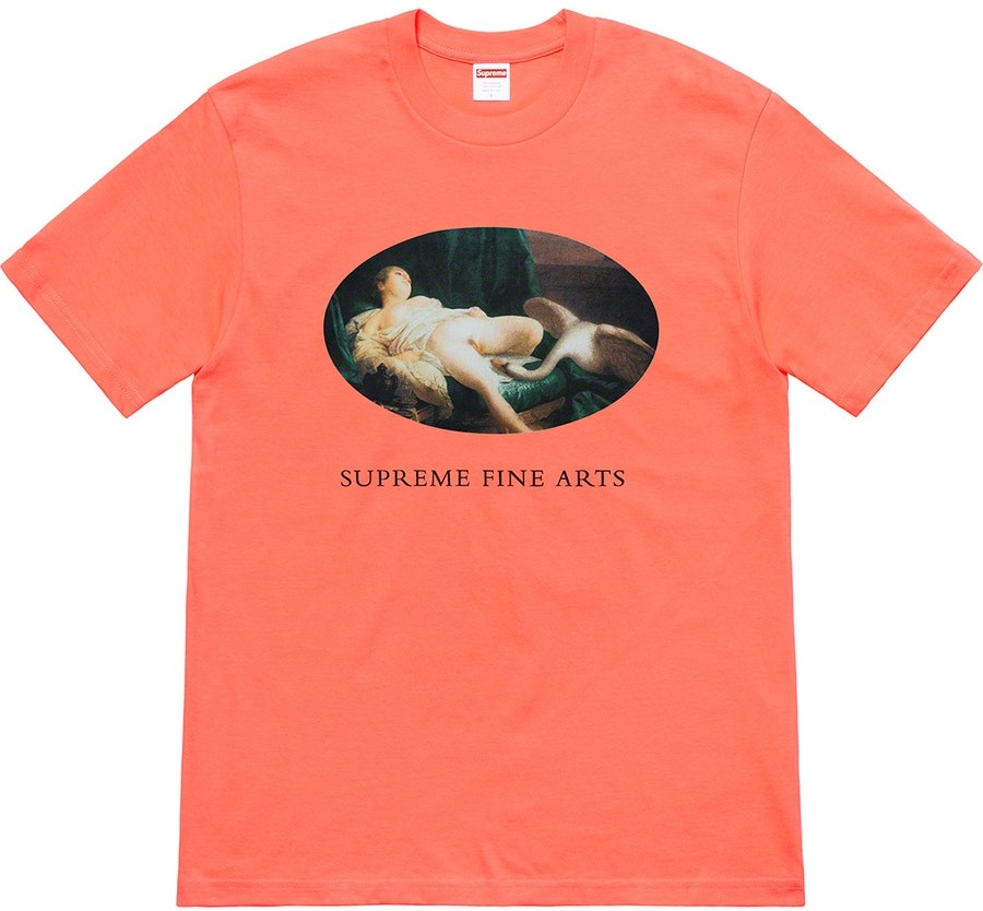 supreme-leda-and-the-swan-tee-neon-orange