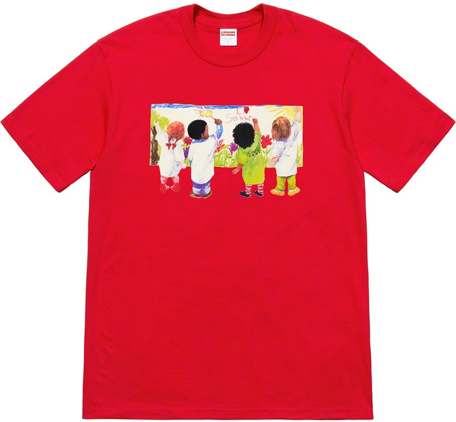 supreme-kids-tee-red