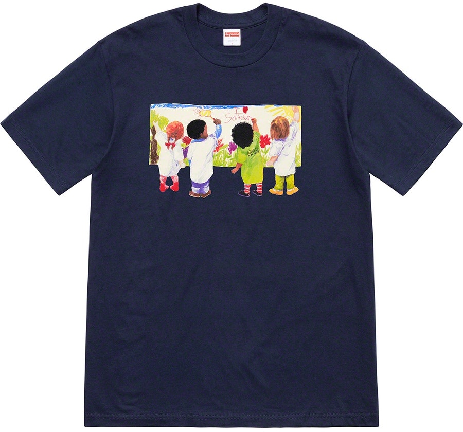 supreme-kids-tee-navy