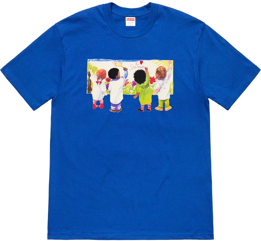 supreme-kids-tee-royal