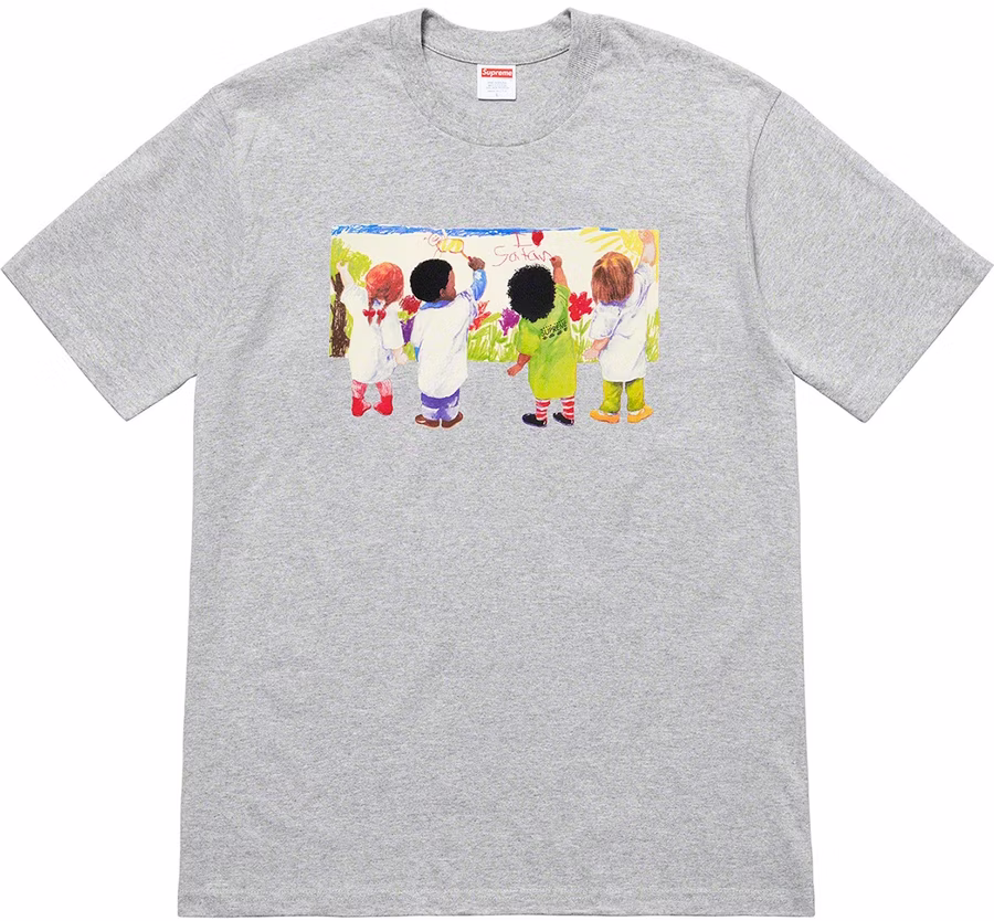 supreme-kids-tee-heather-grey