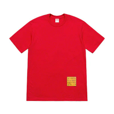 Supreme Middle Finger To The World Tee Red