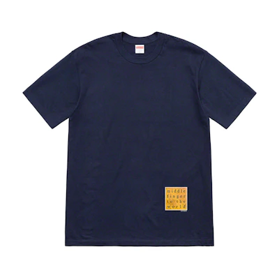 Supreme Middle Finger To The World Tee Navy