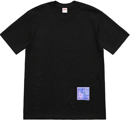 T-Shirt Supreme Middle Finger To The World Hitam Buy T-Shirt Supreme Middle Finger To The World Hitam