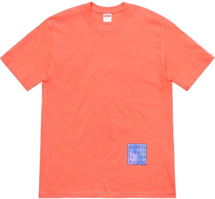 Supreme Camiseta Dedo Medio al Mundo Naranja Neón Buy Supreme Camiseta Dedo Medio al Mundo Naranja Neón