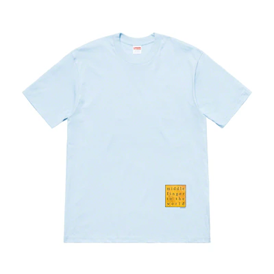 Supreme Middle Finger To The World Tee Light Blue