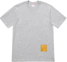 Supreme Middle Finger To The World Tee Heather Grey Supreme Middle Finger To The World Tee Heather Grey