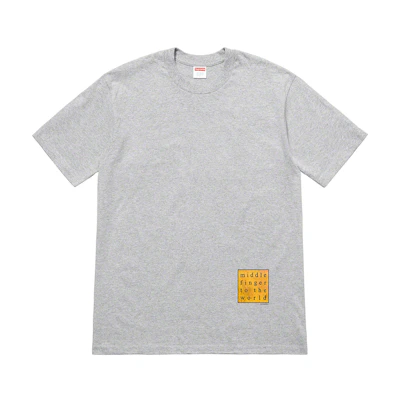 Supreme Middle Finger To The World Tee Heather Grey
