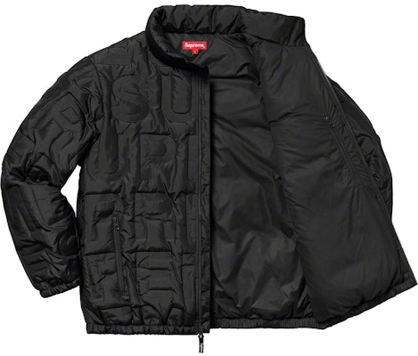 Supreme Jaket Puffy Logo Bonded Hitam Lookbook Supreme Jaket Puffy Logo Bonded Hitam