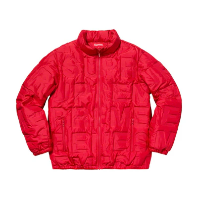 Supreme Bonded Logo Puffy Jacket Red