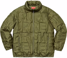 Supreme Bonded Logo Puffy Jacket Olive Supreme Bonded Logo Puffy Jacket Olive