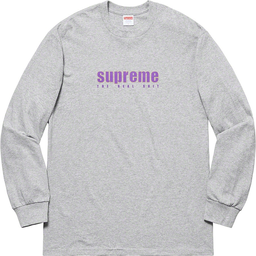 supreme-the-real-shit-ls-tee-heather-grey