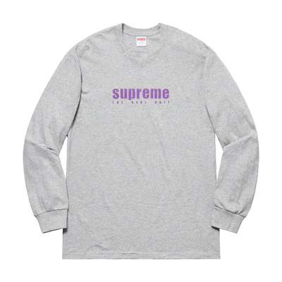 Supreme The Real Shit L/S Tee Heather Grey