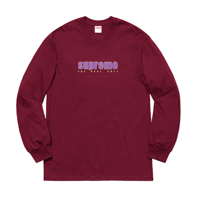 Supreme The Real Shit L/S Tee Burgundy