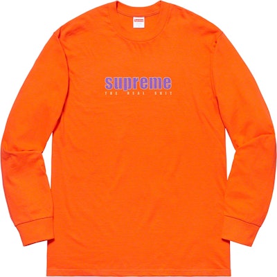 Supreme The Real Shit Baju Lengan Panjang Oren Buy Supreme The Real Shit Baju Lengan Panjang Oren