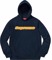 Supreme Chenille Hooded Sweatshirt Navy Supreme Chenille Hooded Sweatshirt Navy