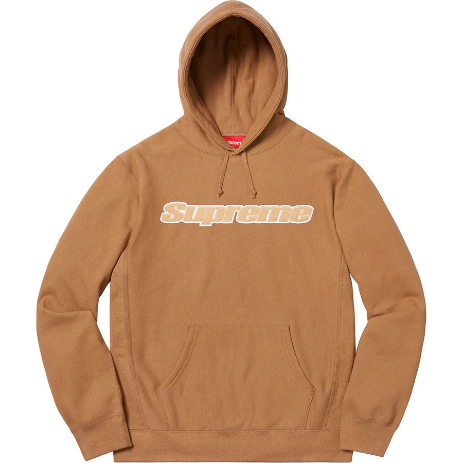 Supreme Chenille Hooded Sweatshirt Brown - Novelship