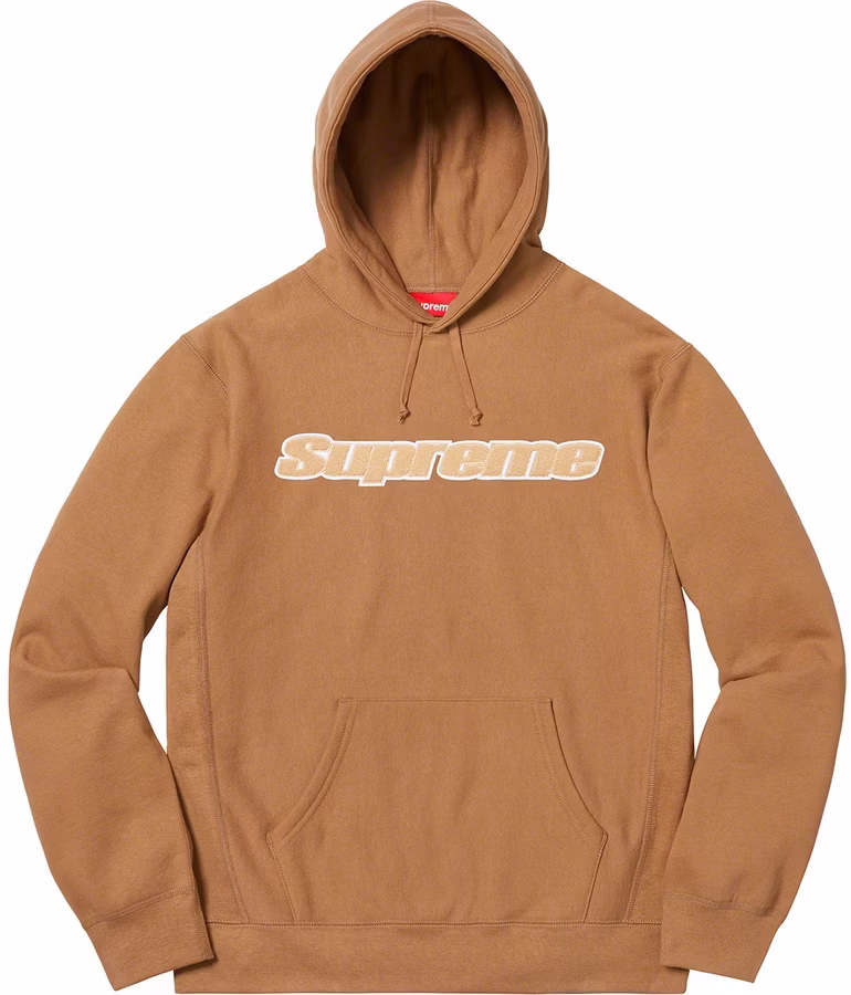 supreme-chenille-hooded-sweatshirt-brown