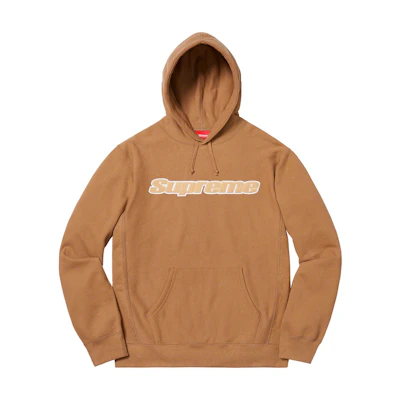 Supreme Chenille Hooded Sweatshirt Brown