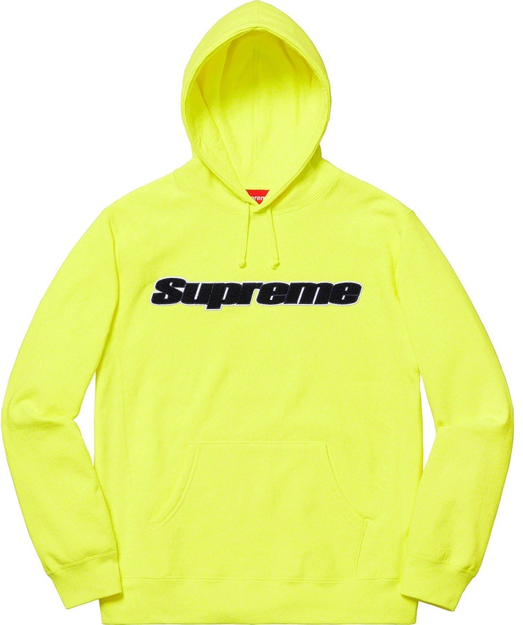 supreme-chenille-hooded-sweatshirt-bright-yellow