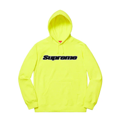 Supreme Chenille Hooded Sweatshirt Bright Yellow