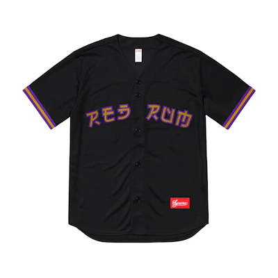 Supreme Red Rum Baseball Jersey Black