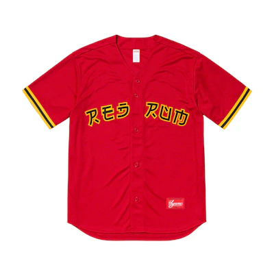 Supreme Red Rum Baseball Jersey Red