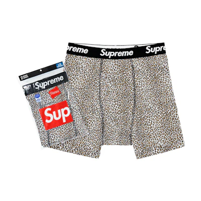 Supreme Hanes Leopard Boxer Briefs (2 Pack)