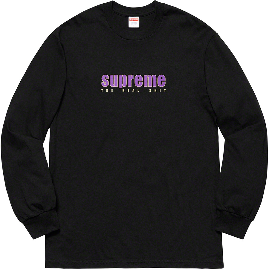 Supreme The Real Shit L/S Tee Black - Novelship