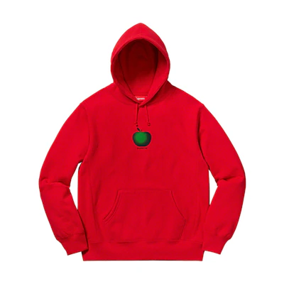 Supreme Apple Hooded Sweatshirt Red