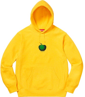 Supreme Apple Hooded Sweatshirt Yellow Buy Supreme Apple Hooded Sweatshirt Yellow