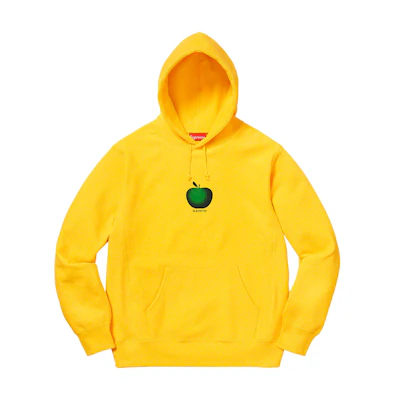 Supreme Apple Hooded Sweatshirt Yellow