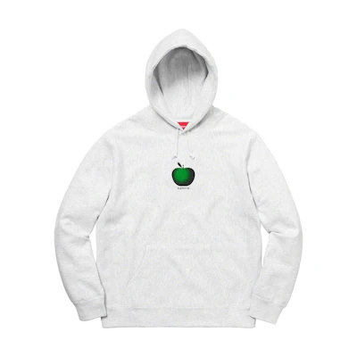 Supreme Apple Hooded Sweatshirt Ash Grey