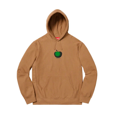 Supreme Apple Hooded Sweatshirt Brown