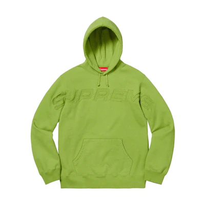 Supreme Set In Logo Hooded Sweatshirt Lime