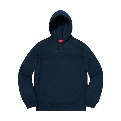 Supreme Set In Logo Hooded Sweatshirt Navy