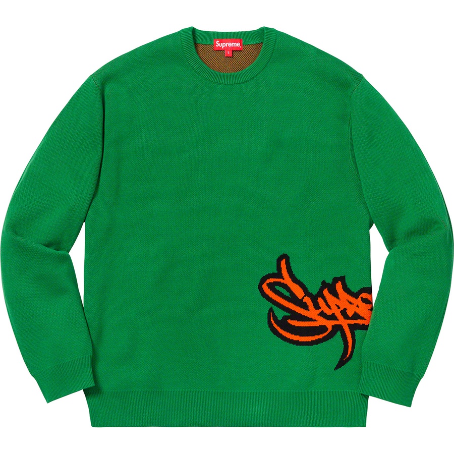 Buy Supreme Tag Logo Sweater Green