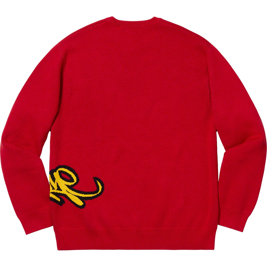 Supreme Tag Logo Sweater Red - Novelship