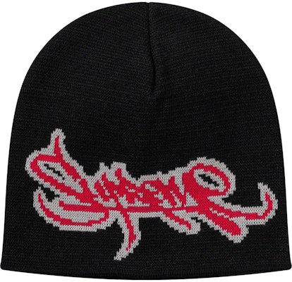 Supreme Tag Logo Beanie Black Buy Supreme Tag Logo Beanie Black
