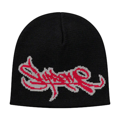 Supreme Tag Logo Beanie Black