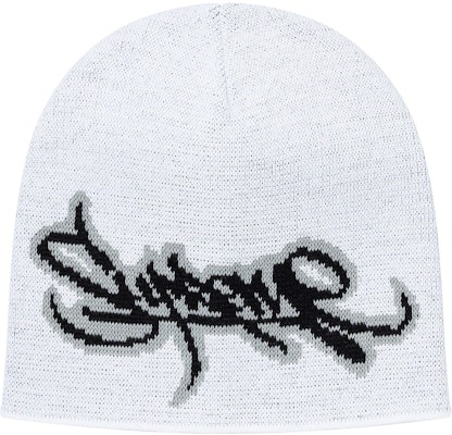 Supreme Tag Logo Beanie White Buy Supreme Tag Logo Beanie White