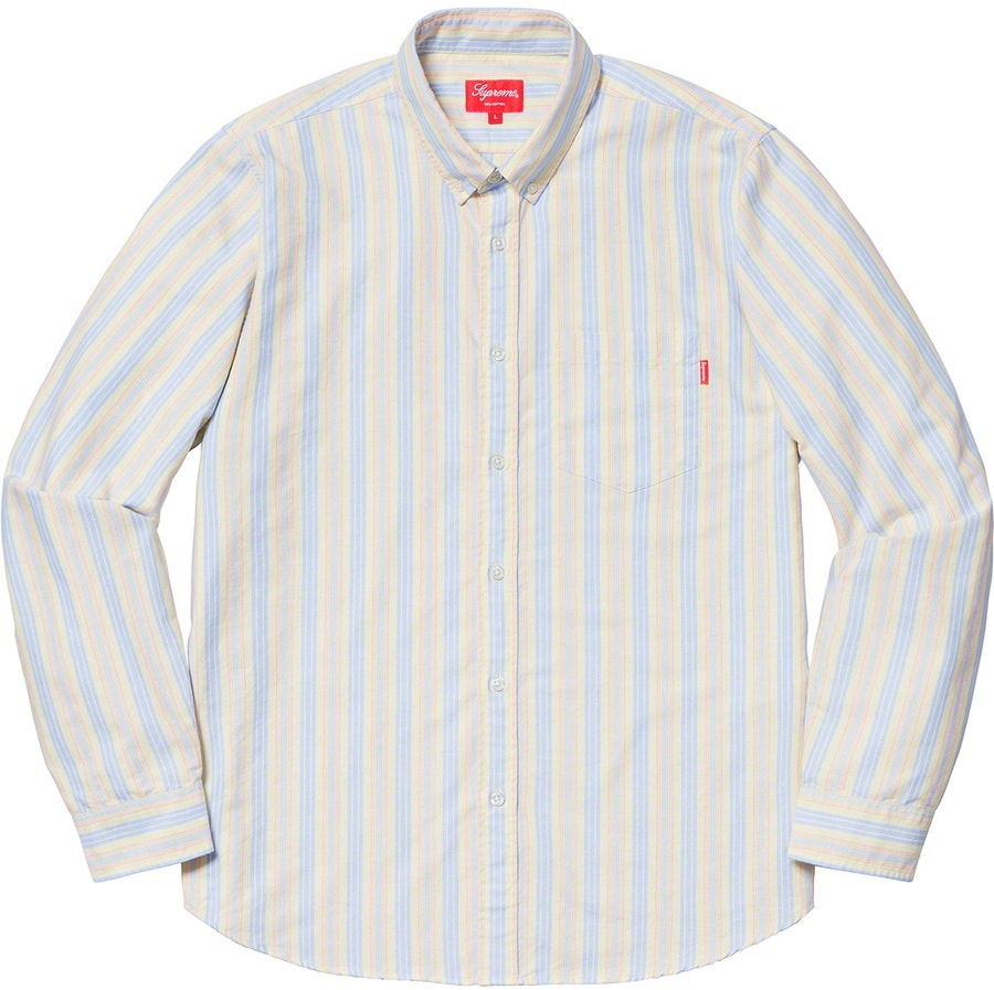 supreme-oxford-shirt-yellow-stripe