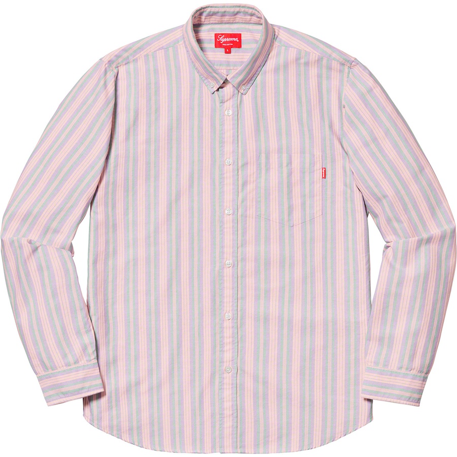 Supreme Oxford Shirt Purple Stripe - Novelship