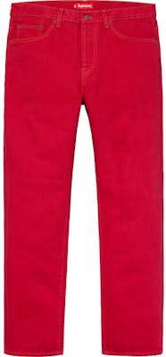 Supreme Washed Regular Jean (SS19) Washed Red Buy Supreme Washed Regular Jean (SS19) Washed Red