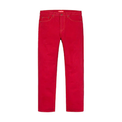 Supreme Washed Regular Jean (SS19) Washed Red