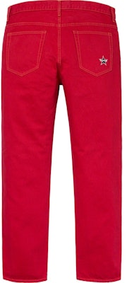Supreme Washed Regular Jean (SS19) Washed Red Order Supreme Washed Regular Jean (SS19) Washed Red