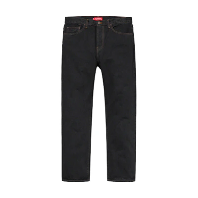 Supreme Washed Regular Jean (SS19) Washed Black