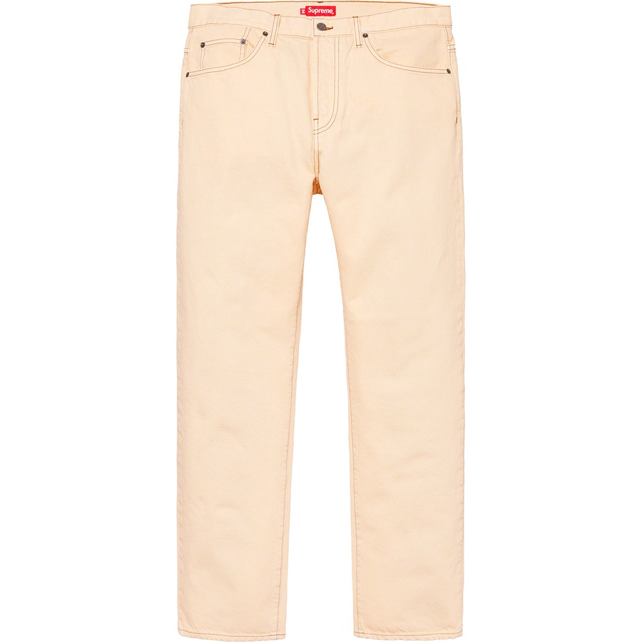 Buy 슈프림 워시드 진 (SS19) 연노랑
