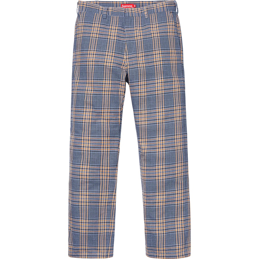Buy Supreme Work Pant Blue Plaid